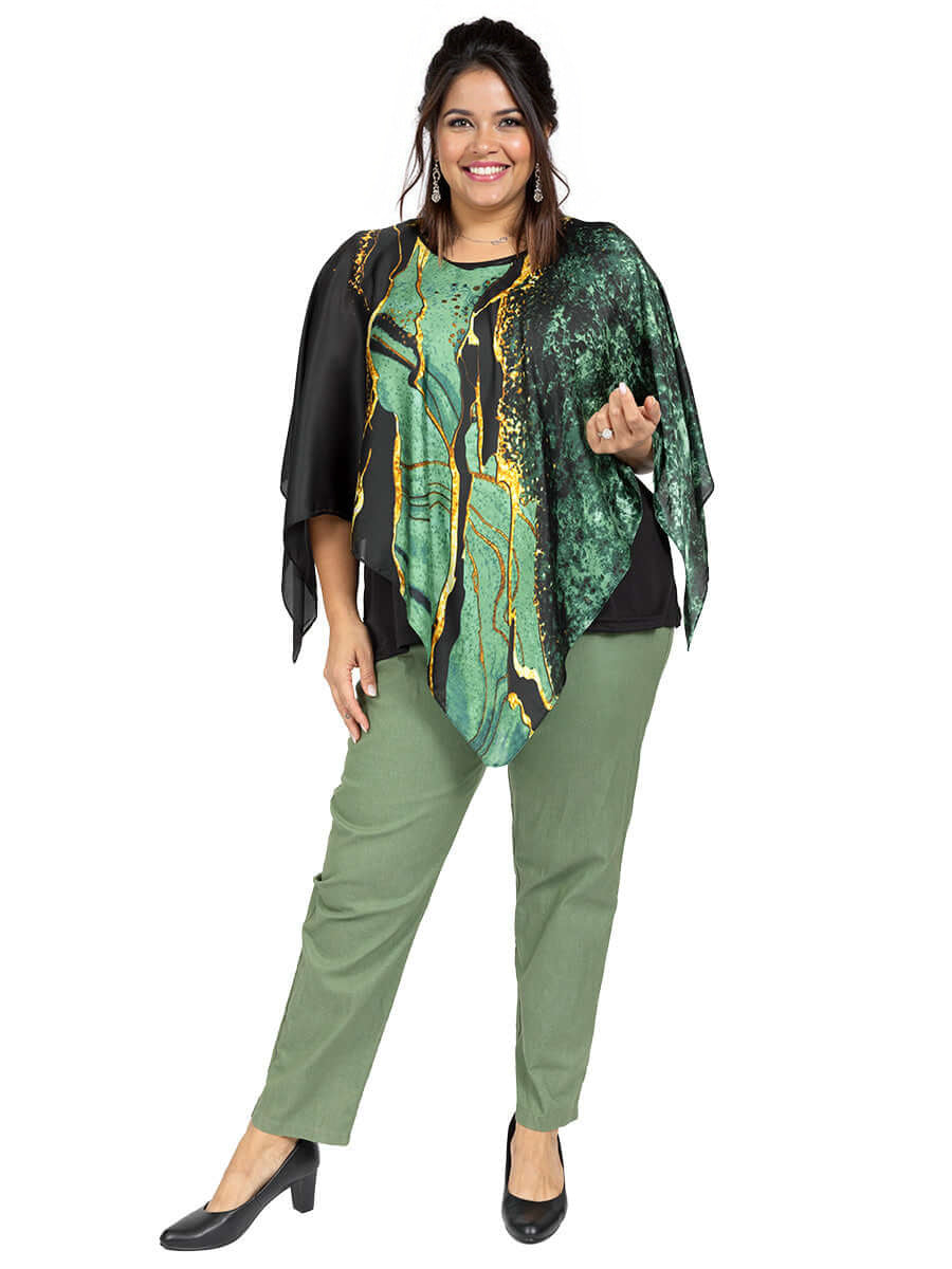 Emerald Mirage Shawl - Emerald Print**