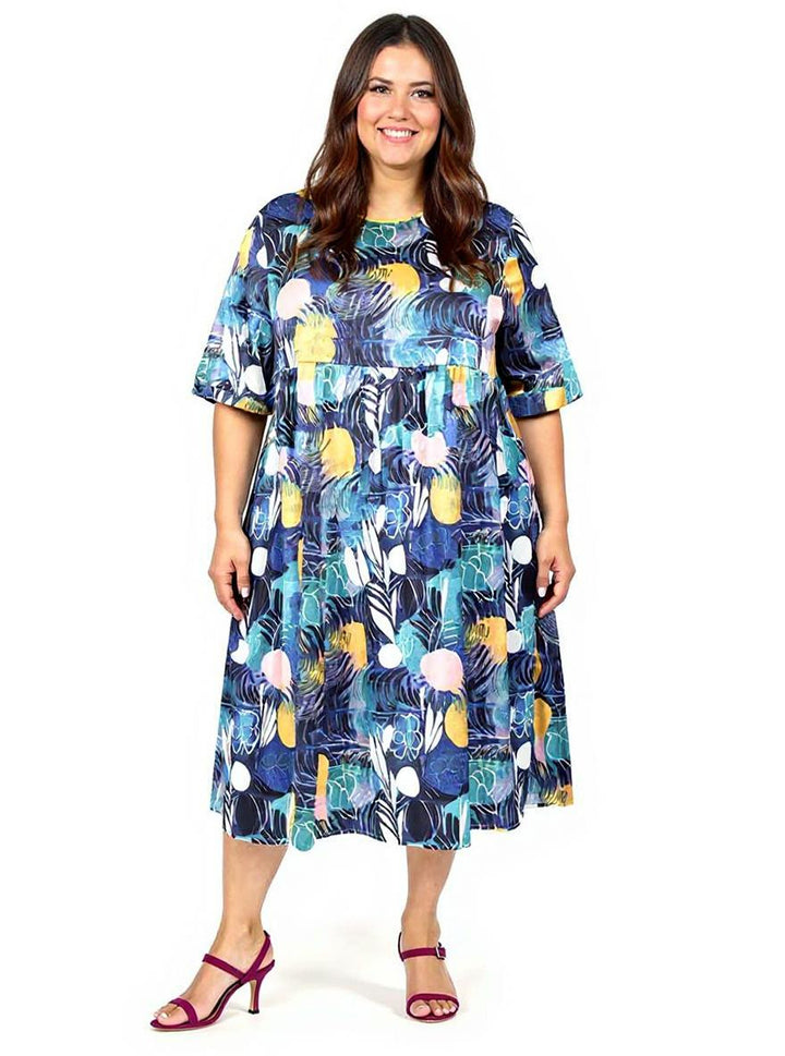Ocean Garden Dress - Teal Print*