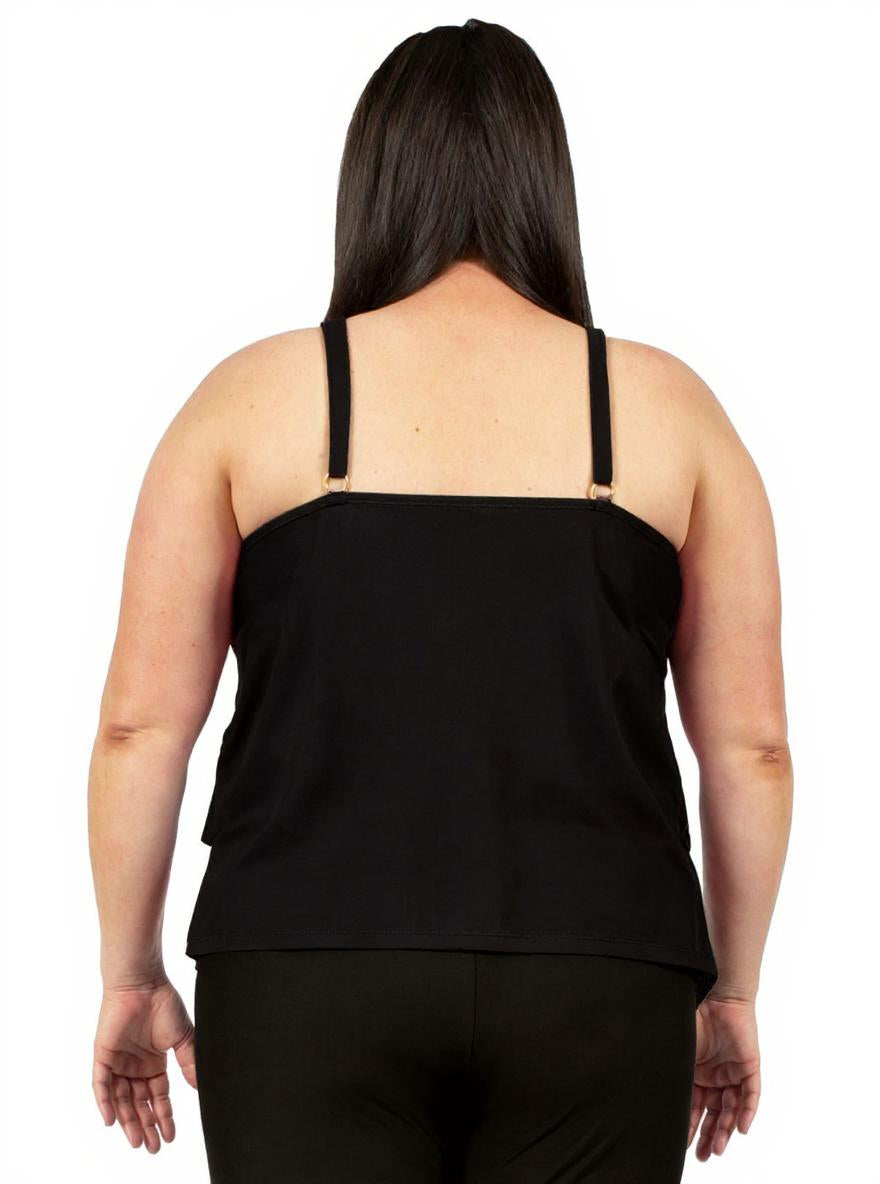 Carribbean Dreams Swim Tankini Top - Black