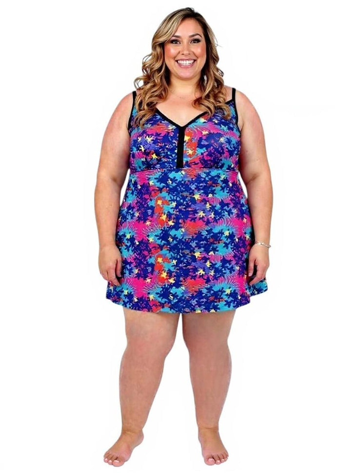 Sea Bed Swim Dress - Print**