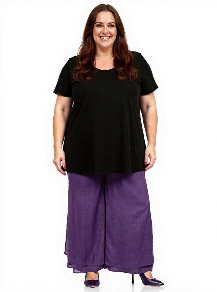 Linen Oak Pants - Purple*