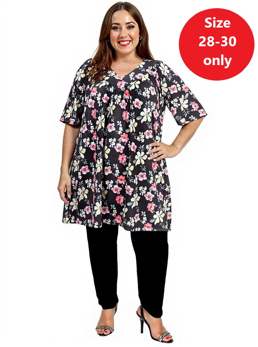 Destiny V-Neck Tunic - Floral Print**