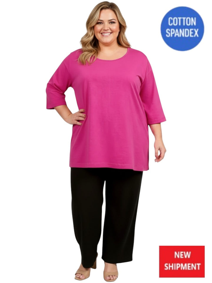 Everyday Tee - Pink - Cotton Spandex