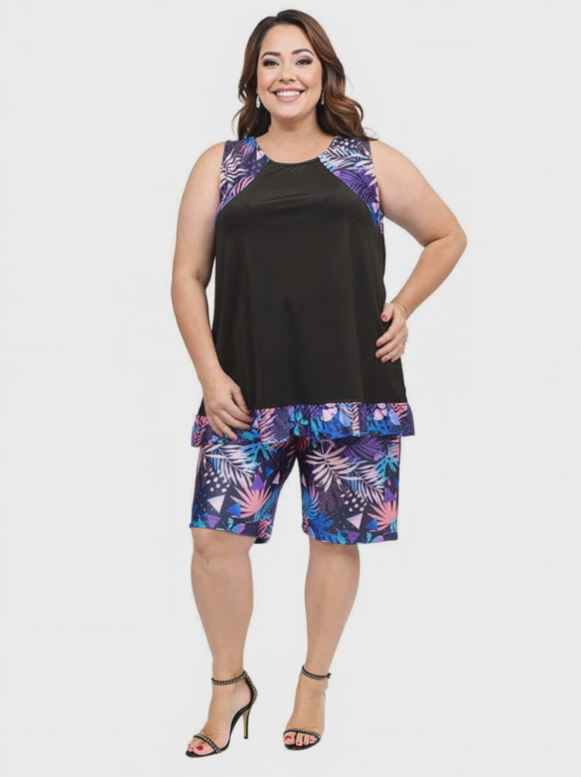 Kala Springs Swim Cami - Blue Print