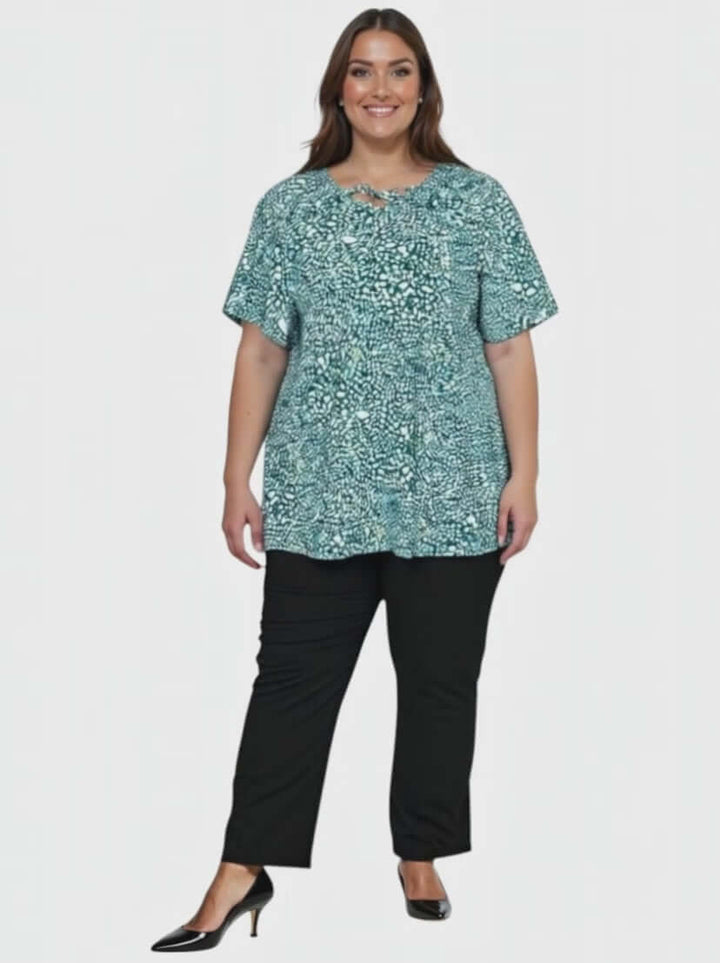 Yasmin Top - Green Print