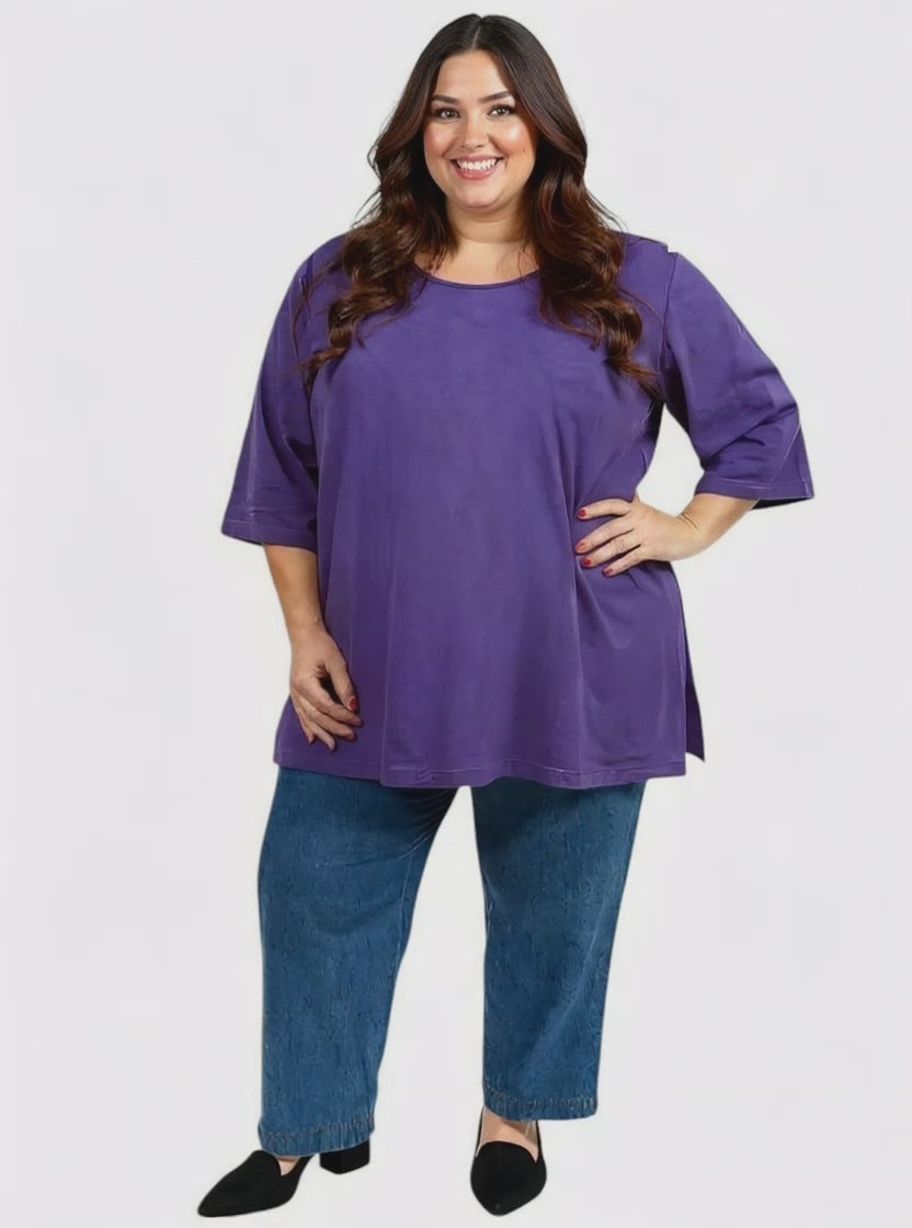 Everyday Tee - Violet - Cotton Spandex