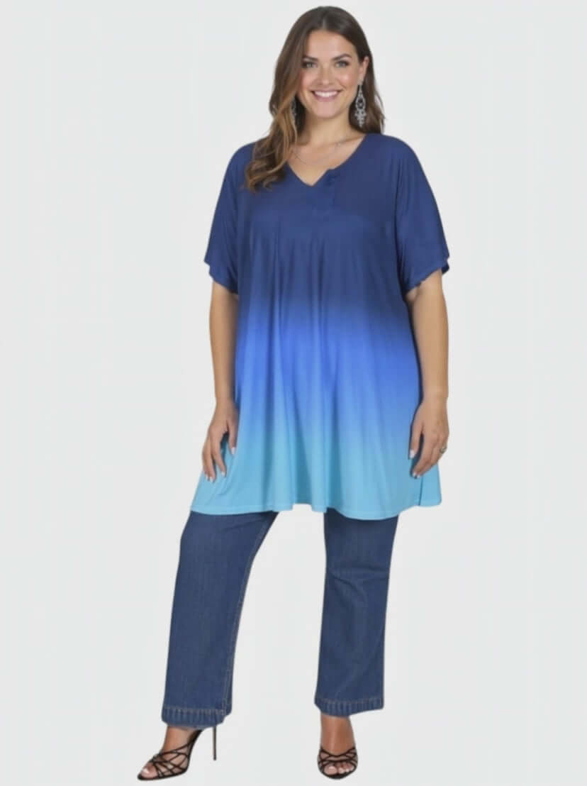 Icelynn Tunic - Blue Ombre**