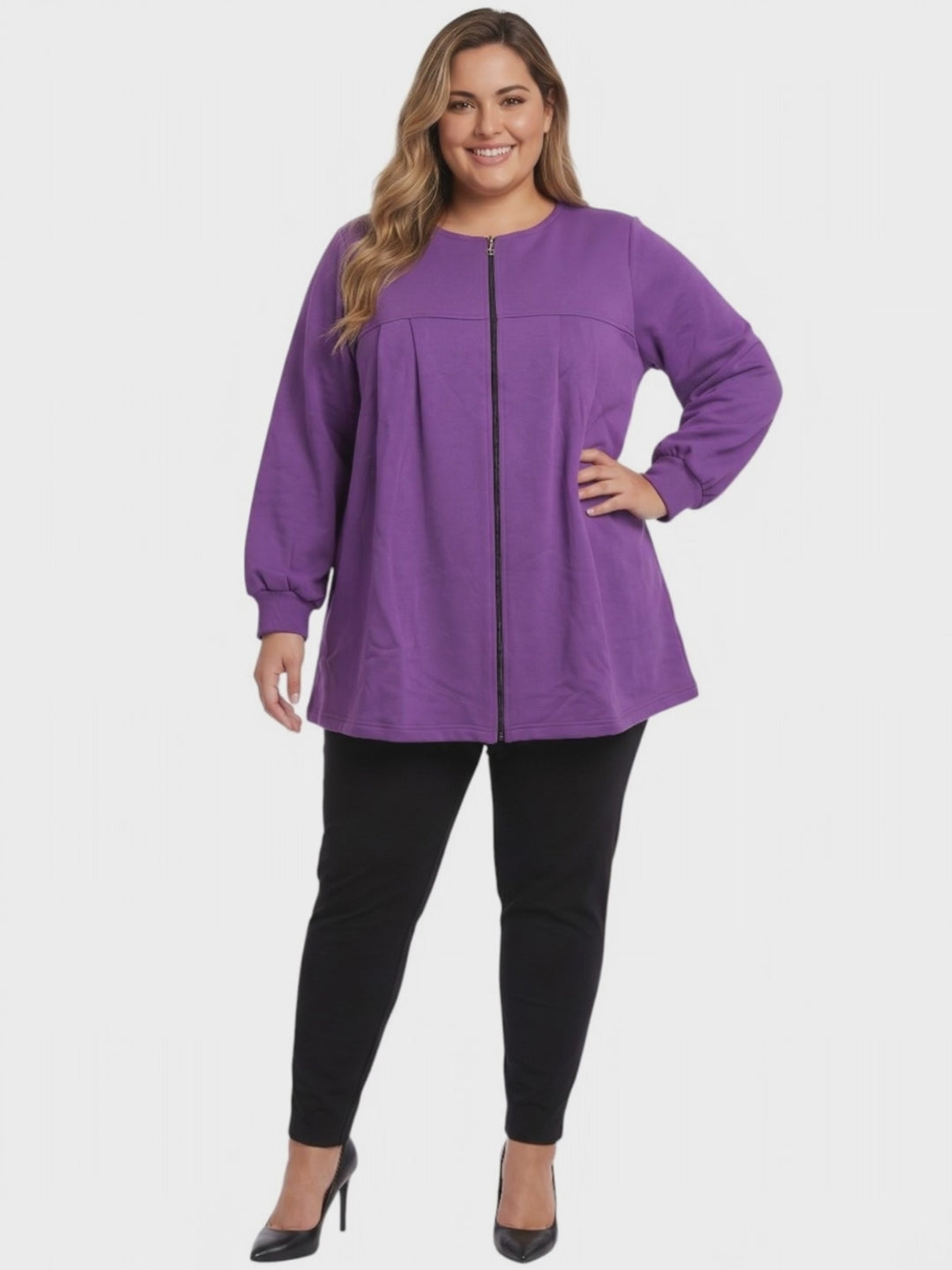 Lenora Fleece Jacket - Purple (no hood)