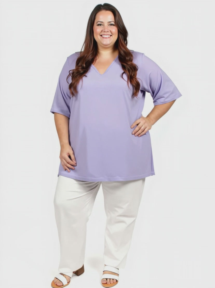 Everyday V-Neck Tee - Wisteria*