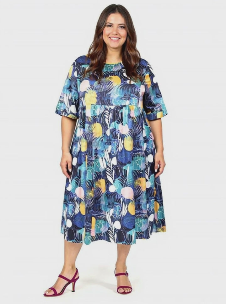 Ocean Garden Dress - Teal Print*