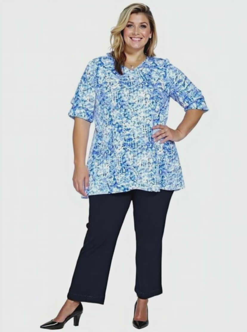 Indigo Top - Blue Print