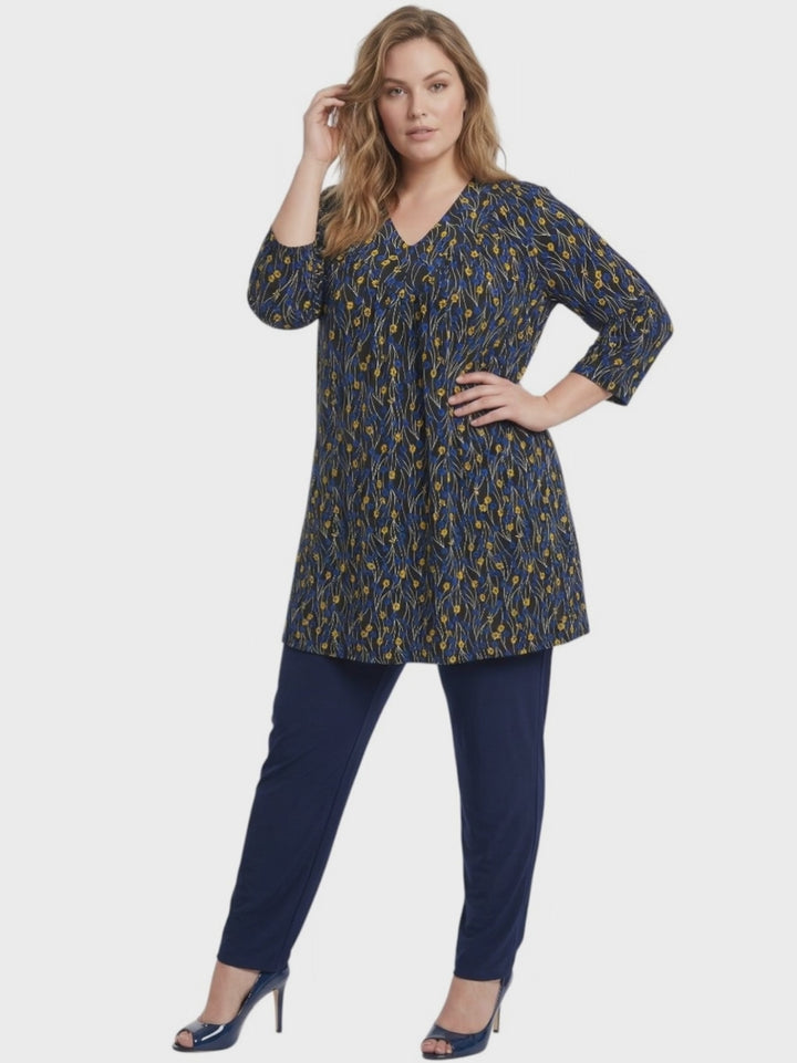 Vista Fields Tunic - Navy Print