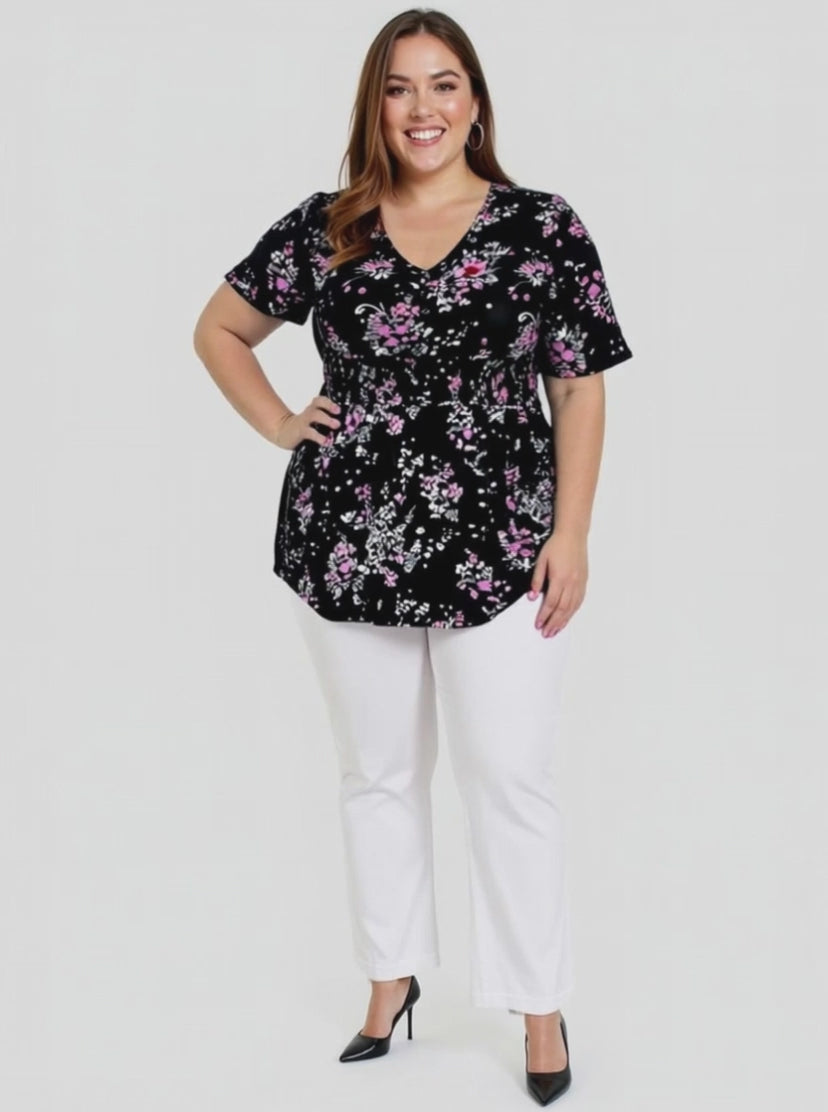 Sutton Top - Black Print