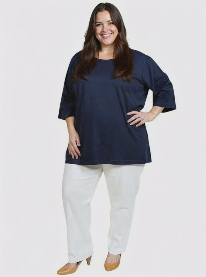 Everyday Tee - Navy - Cotton Spandex