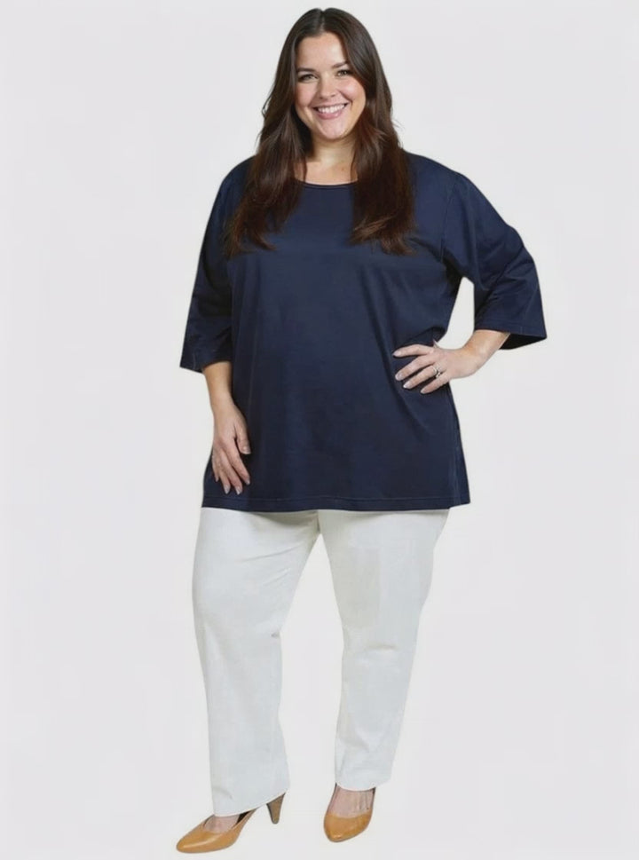 Everyday Tee - Navy - Cotton Spandex