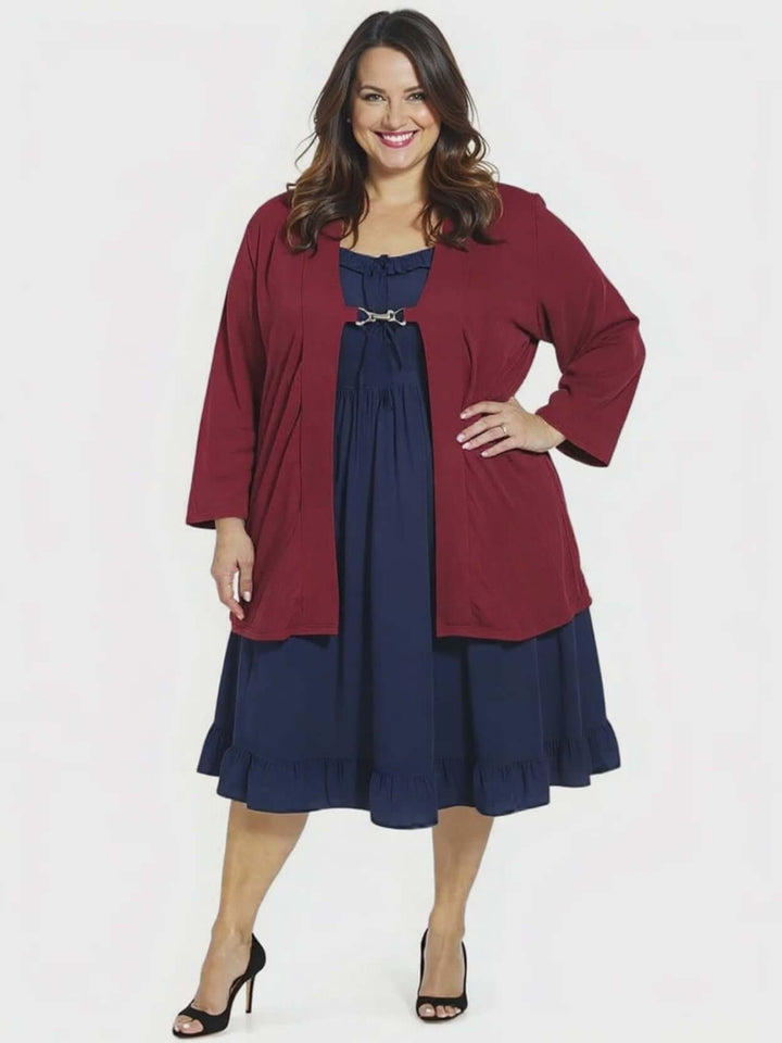 Mercedes E2E Cardigan - Wine