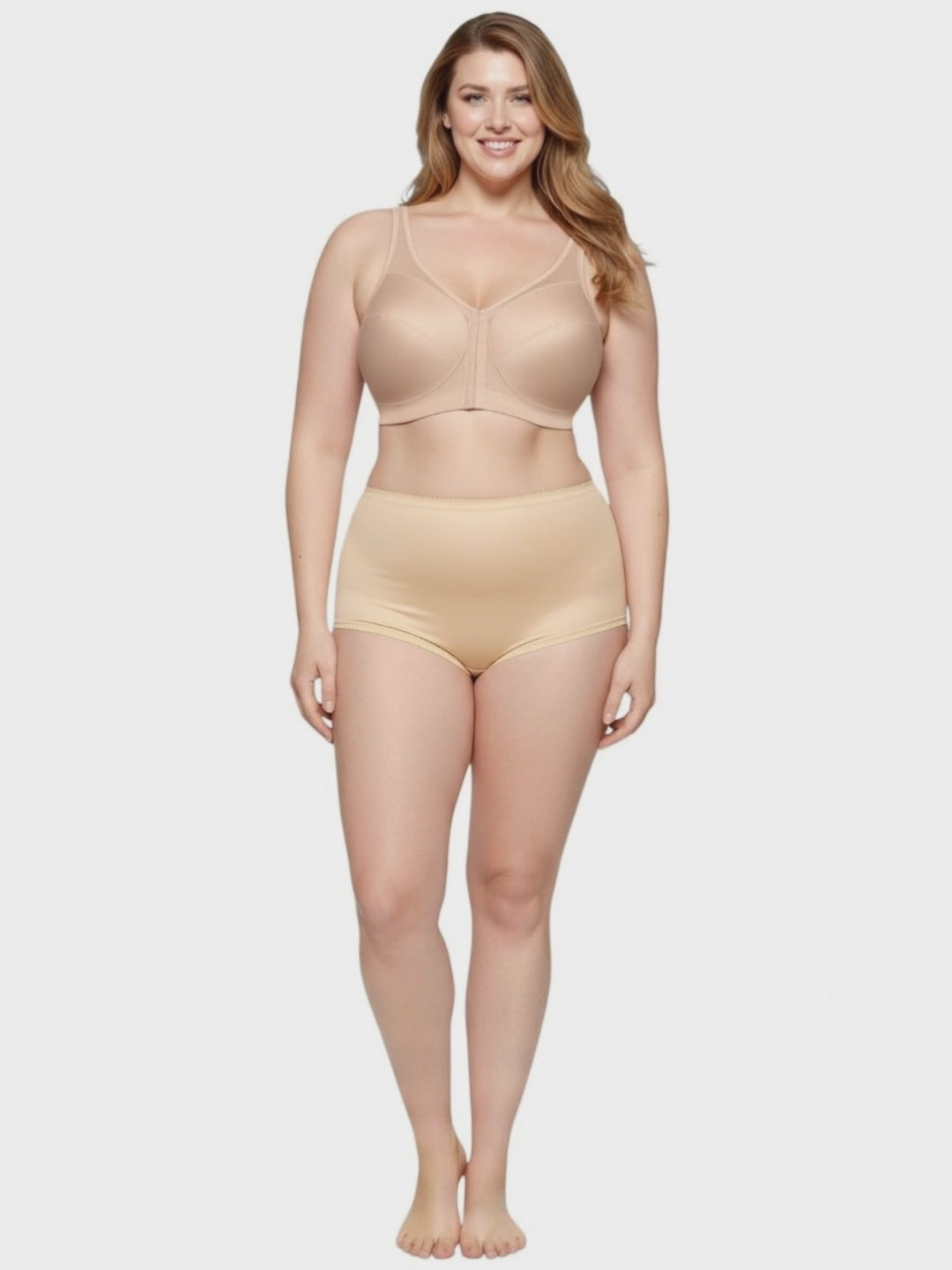 Full Briefs - BCS1002 Cotton Spandex - Beige