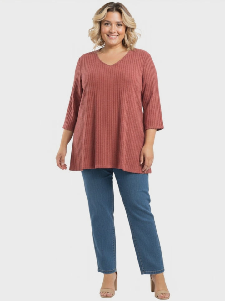 Addison Top - Coral Brown