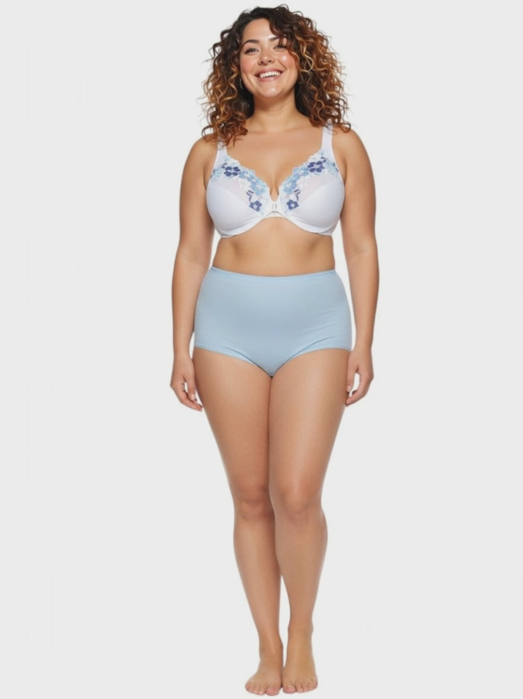 Full Briefs - BCS1006 Cotton Spandex - Blue