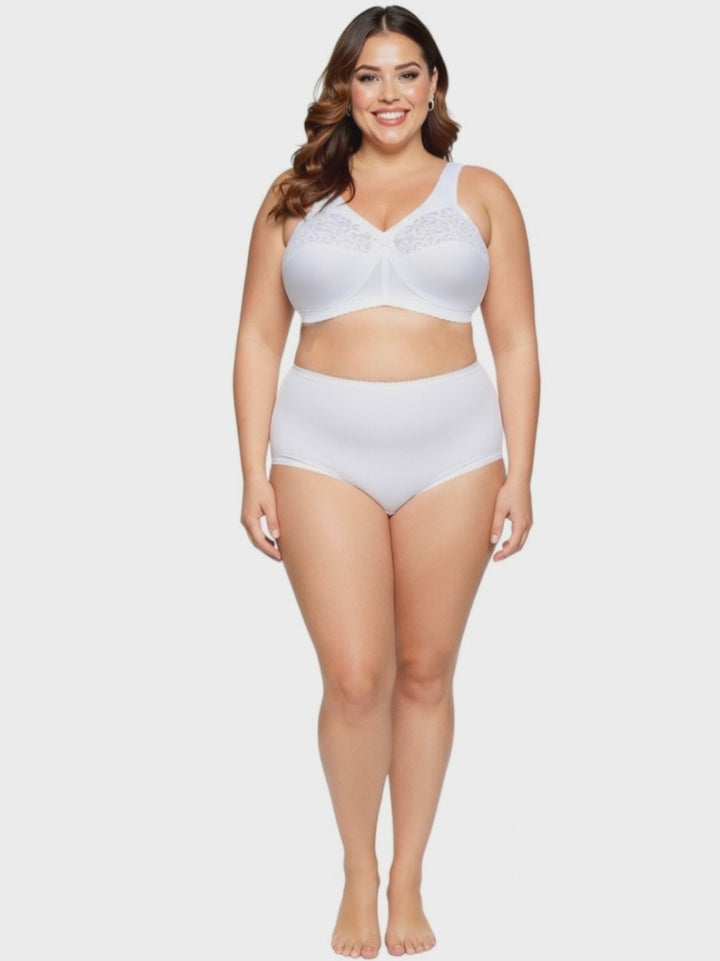 Full Briefs - BCS1003 Cotton Spandex - White