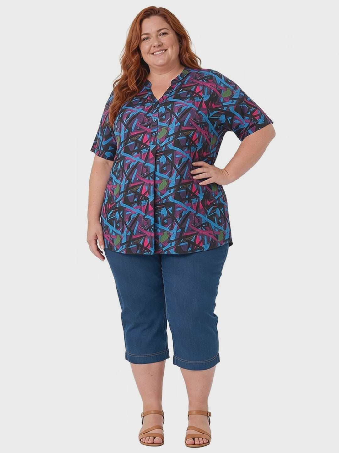 Stratton Top - Black Print