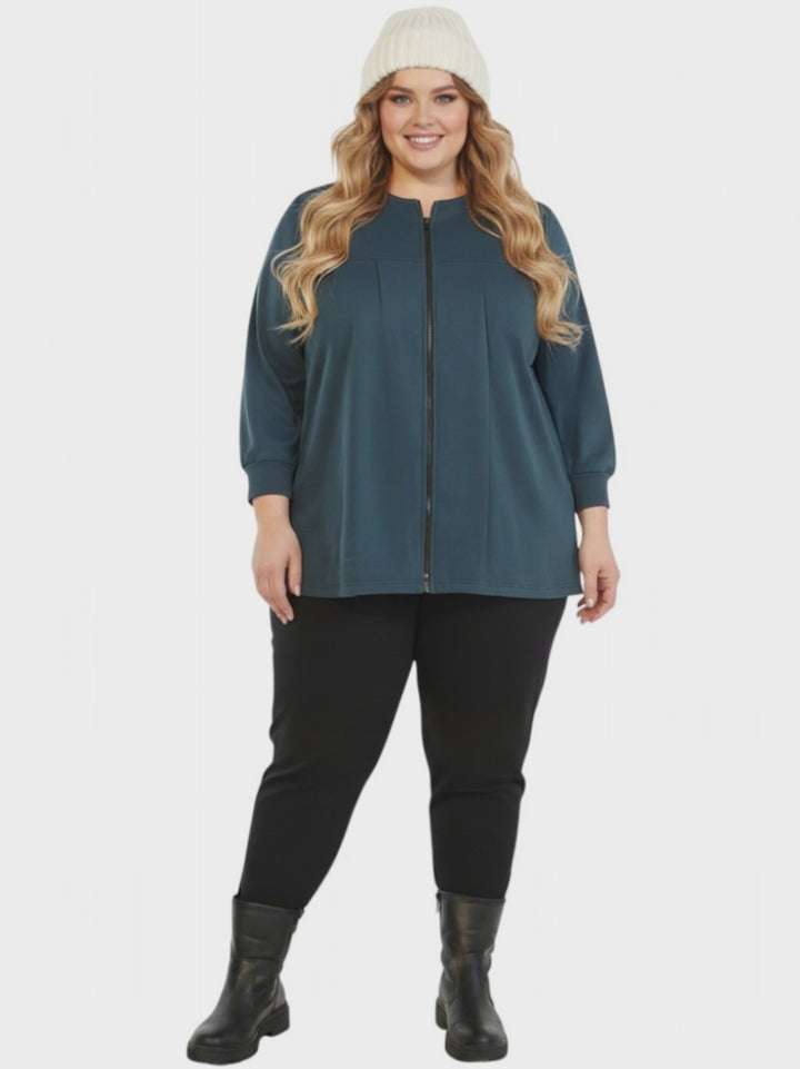 Lenora Fleece Jacket - Teal (no hood)