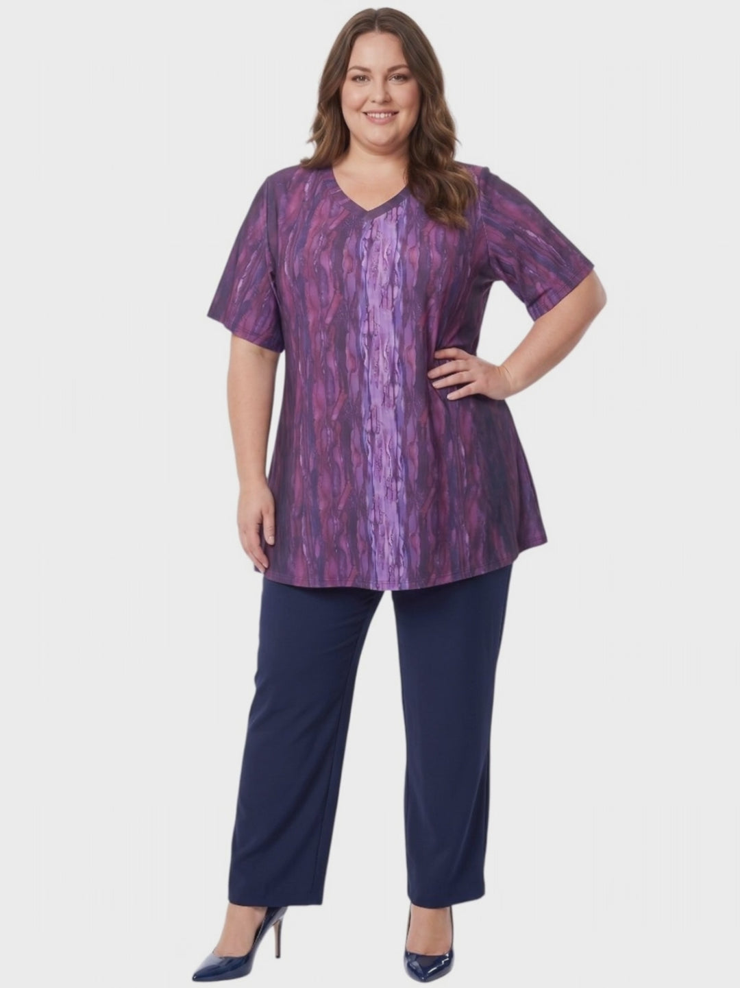 Icelynn Tunic - Purple Print