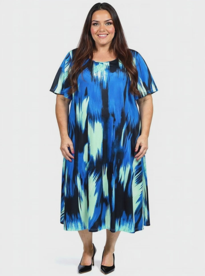 Presley Dress - Blue Print**