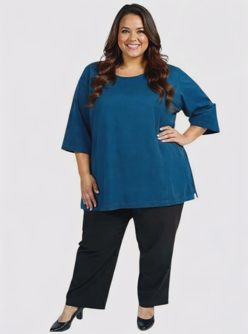 Everyday Tee - Jade Blue - Cotton Spandex