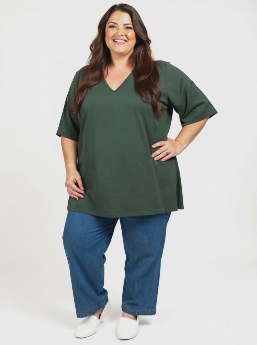 Everyday V-Neck Tee - Aloe*