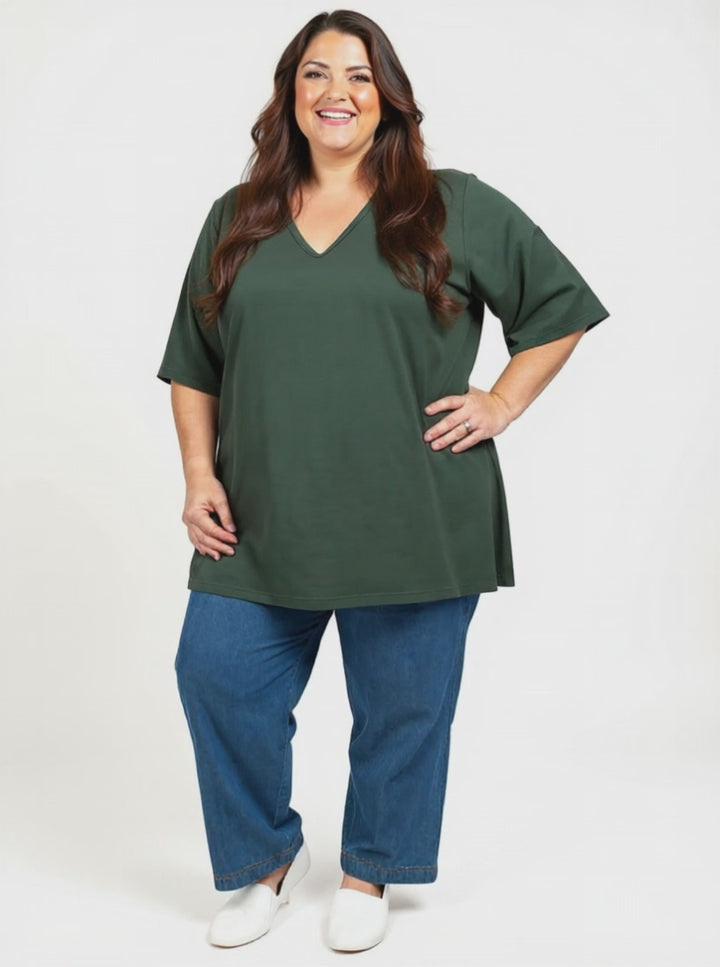 Everyday V-Neck Tee - Aloe*