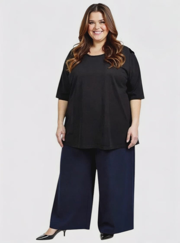 Everyday Tee - Black - Cotton Spandex