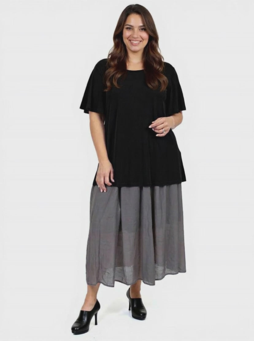 Linen Oak Skirt - Grey*