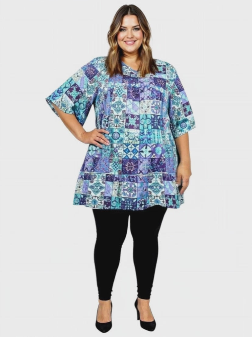 Bluebell Tunic - Blue Print*