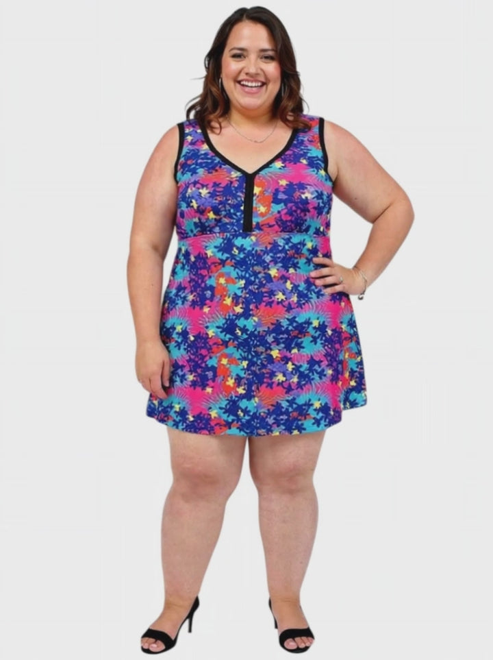 Sea Bed Swim Dress - Print**