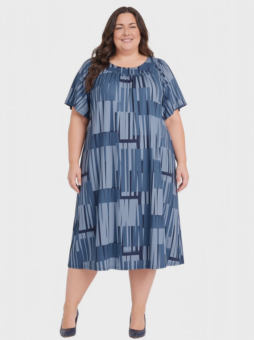 Holland Dress - Teal Print