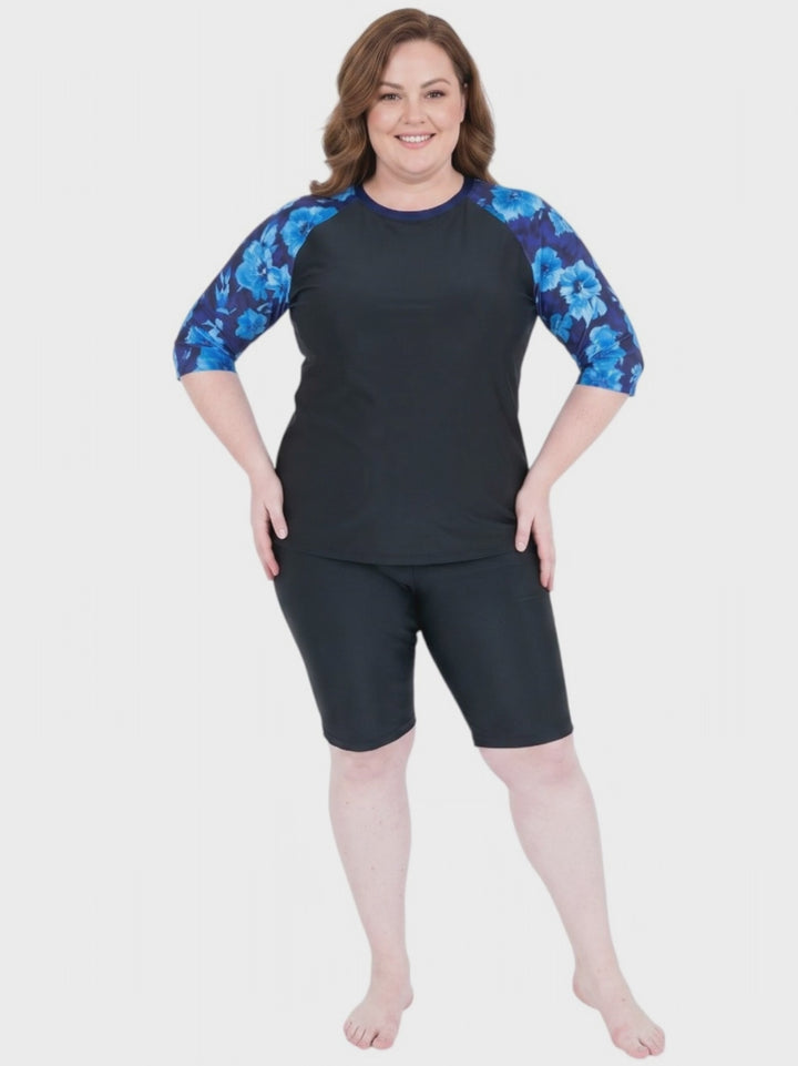 Romona Swim Rashi - Navy Print