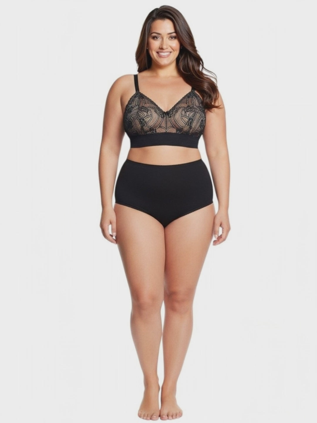 Full Briefs - BCS1001 Cotton Spandex - Black