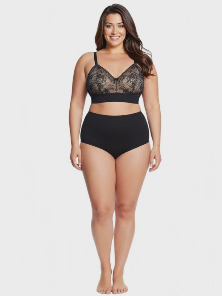 Full Briefs - BCS1001 Cotton Spandex - Black