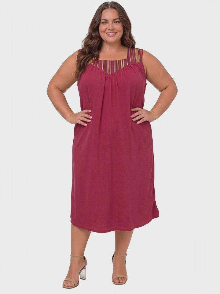 Arlo Terry Towelling Dress - Wine