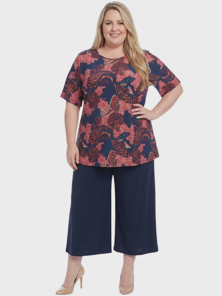 Hunter Top - Navy Print