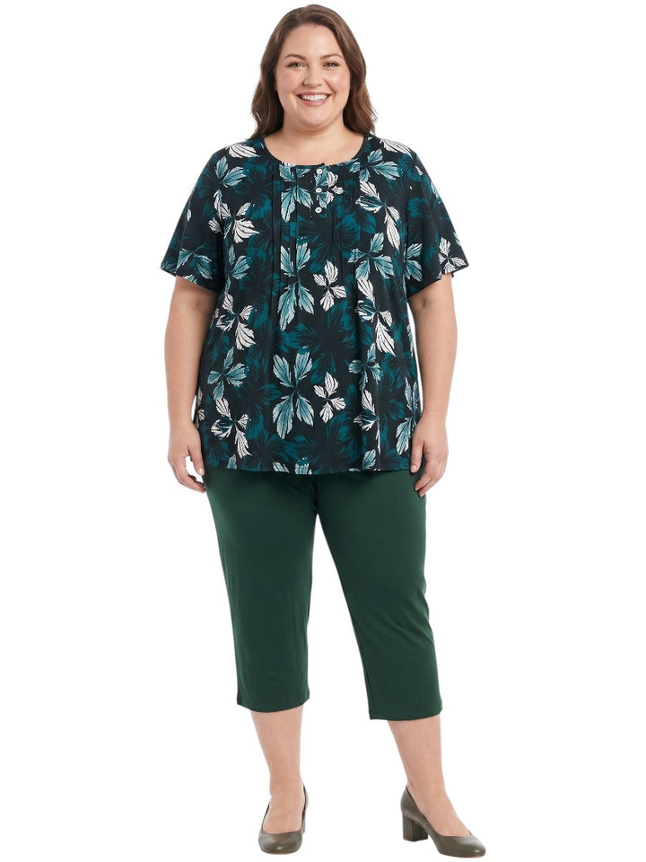 Rainer Top - Teal Print
