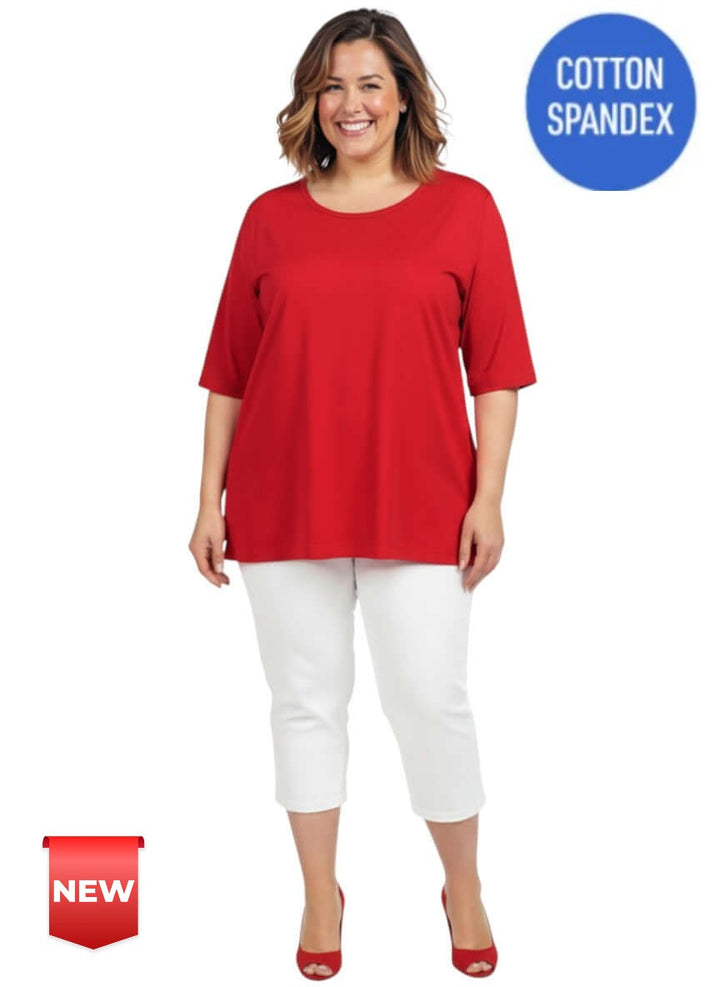 Everyday Tee - Red - Cotton Spandex