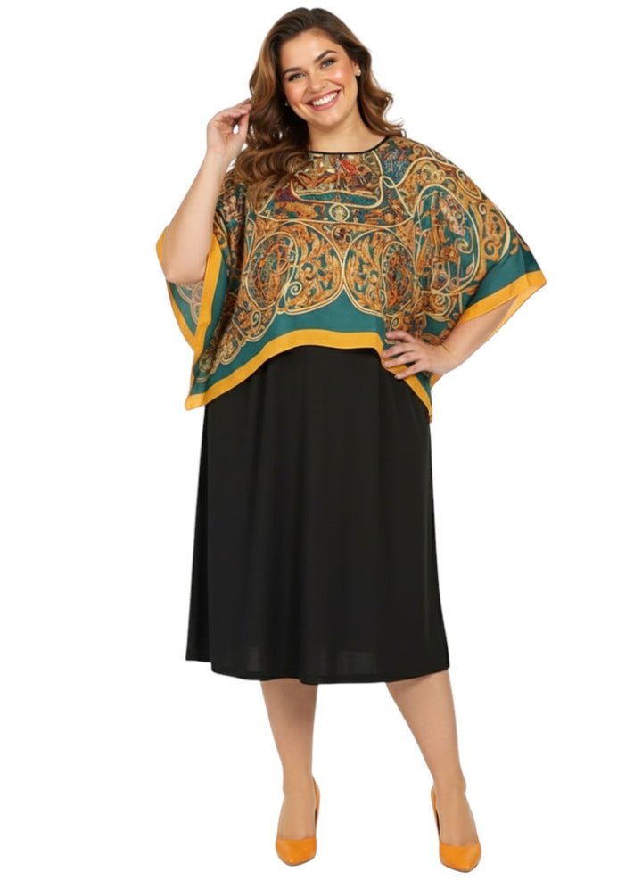 Sunset Garden Shawl - Green Print