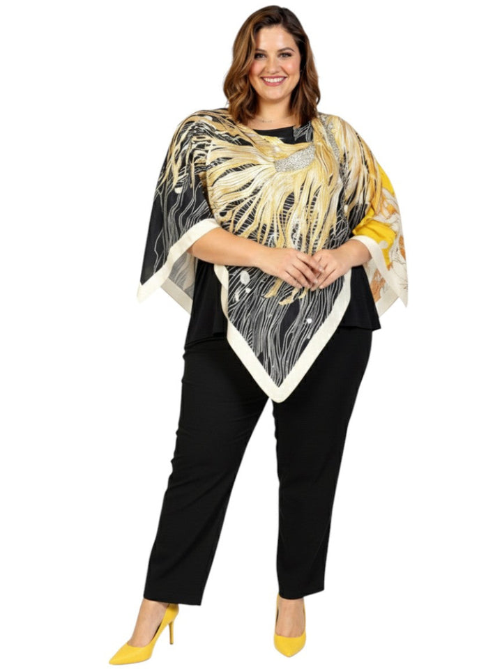 Golden Meadow Shawl - Yellow Print