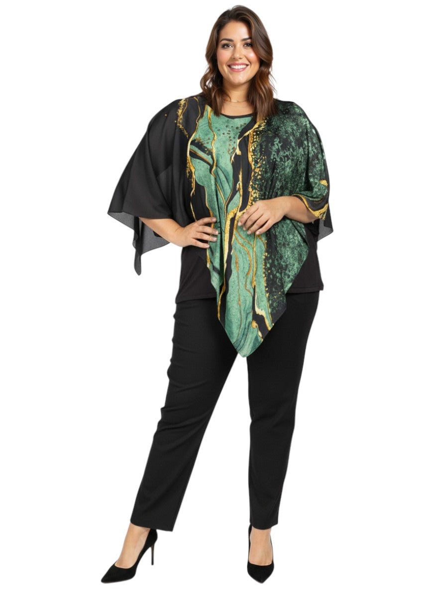 Emerald Mirage Shawl - Emerald Print**