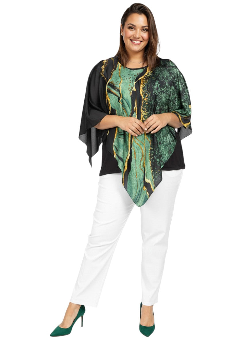 Emerald Mirage Shawl - Emerald Print Accessories Scarves & Shawls Dale and Waters