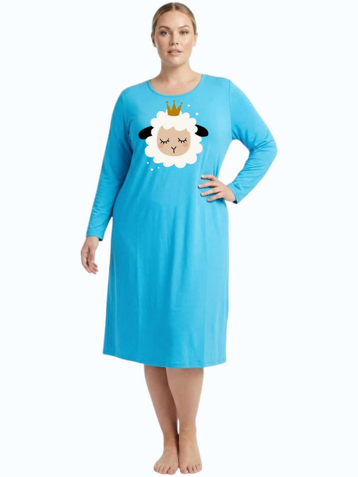 Sheep With Crown (motif) - Custom Sleep Tee - Multi