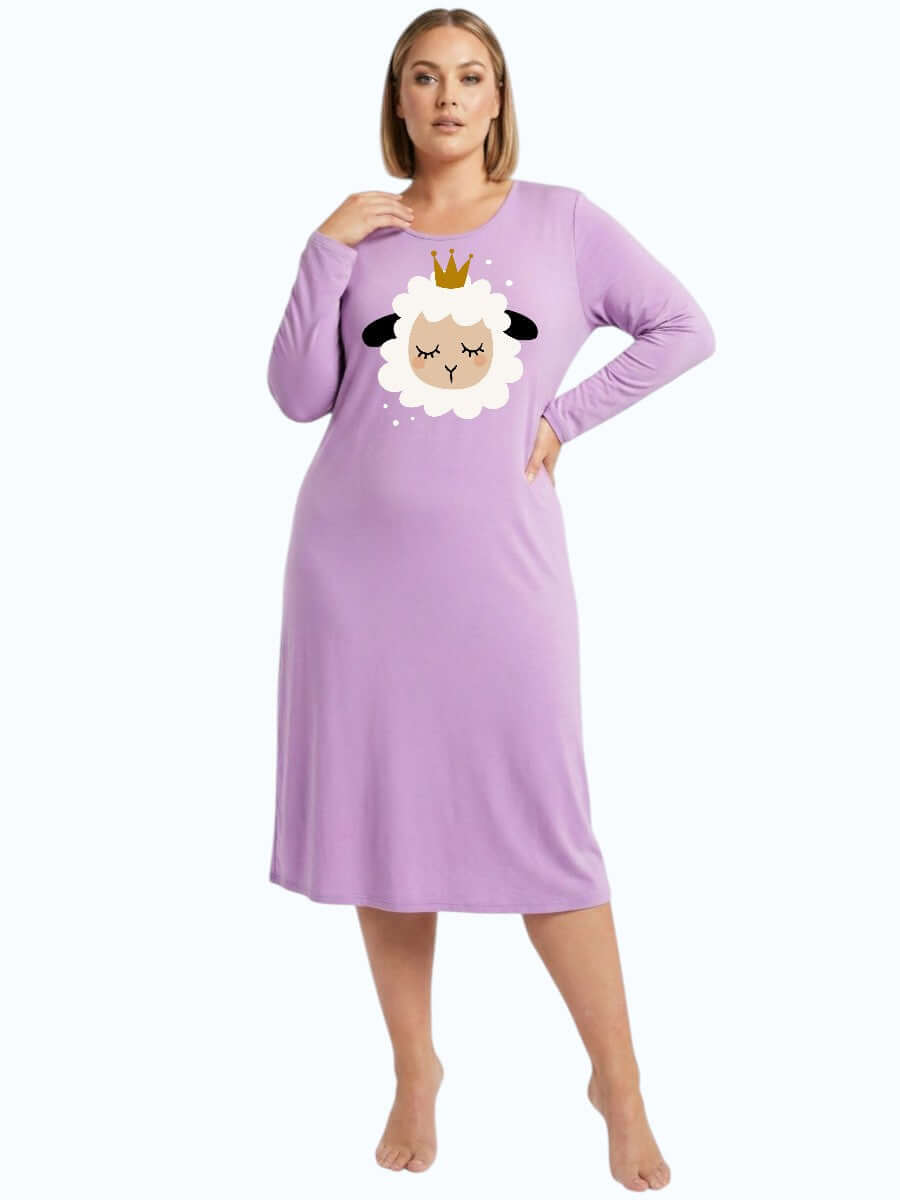 Sheep With Crown (motif) - Custom Sleep Tee - Multi