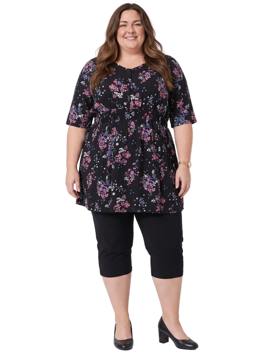 Sutton Top - Black Print*